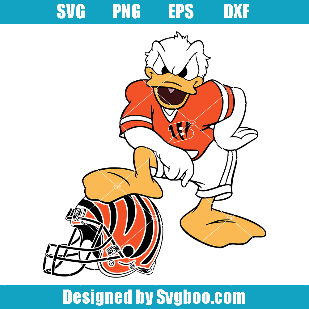 Cincinnati Bengals Donald Duck Football Svg, Bengals American Football Svg Cincinnati Bengals Donald Duck Football Svg