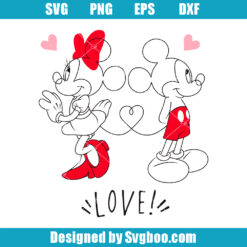 Couple Mouse Love Svg