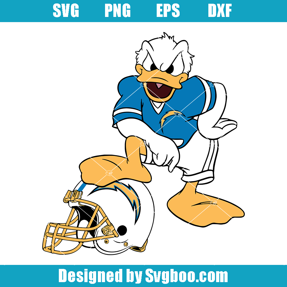 Donald Duck Los Angeles Chargers Svg, Chargers Football NFl Svg, LVIII Svg Donald Duck Los Angeles Rams Svg
