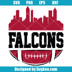 Falcons Football Skyline Svg