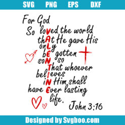 For God So Loved the world Svg