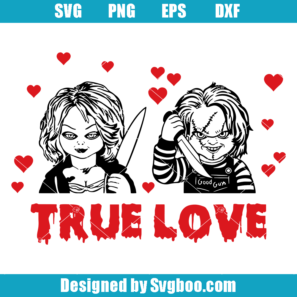 Horror Couple Valentine's Day Svg, Chucky and Tiffany Valentine Svg Horror Couple Valentine's Day Svg