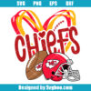 Kansas City Chiefs Football Heart Helmet Svg