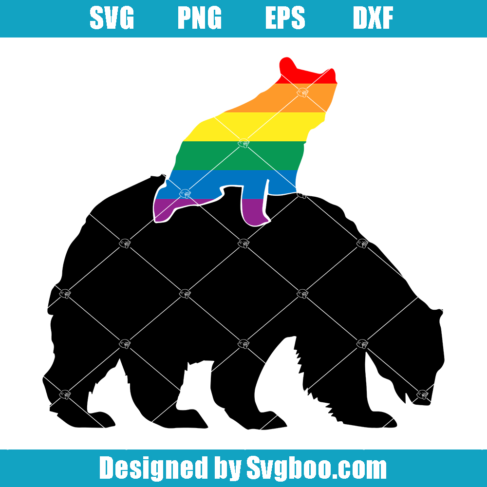 LGBT Bear Svg, Equality Svg, Pride Month Svg, Love Is Love Svg