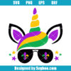 Mardi Gras Unicorn Svg