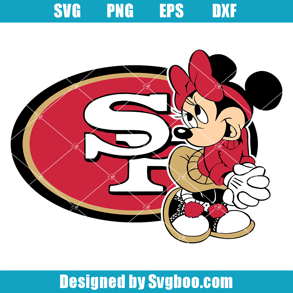 Minnie San Francisco 49ers Svg, Minnie 49ers NFL Football Svg