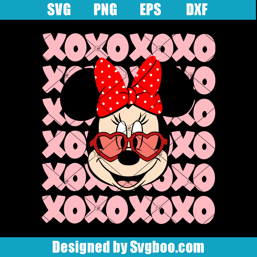Minnie Xoxo Valentine Svg, Xoxo Svg, Disneyland Valentine Svg