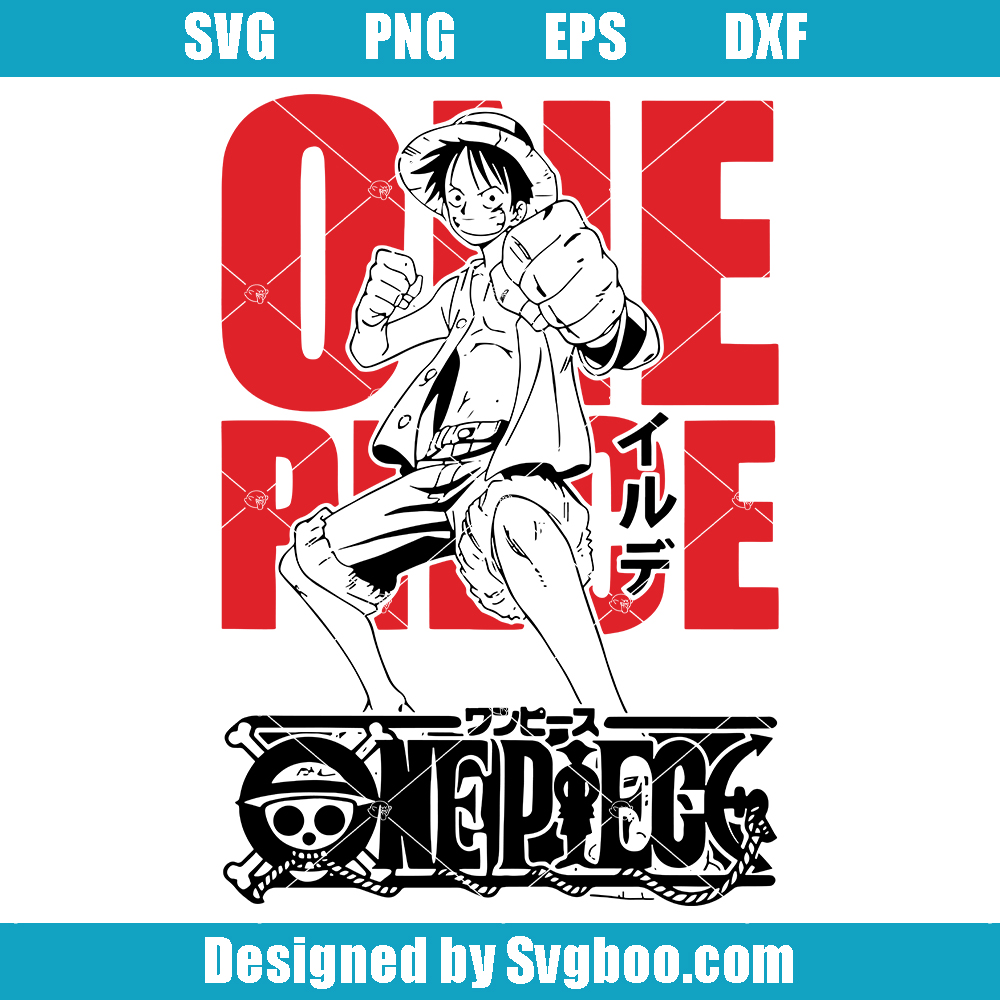 Monkey D. Luffy One Piece Svg, Luffy King of Pirates Svg