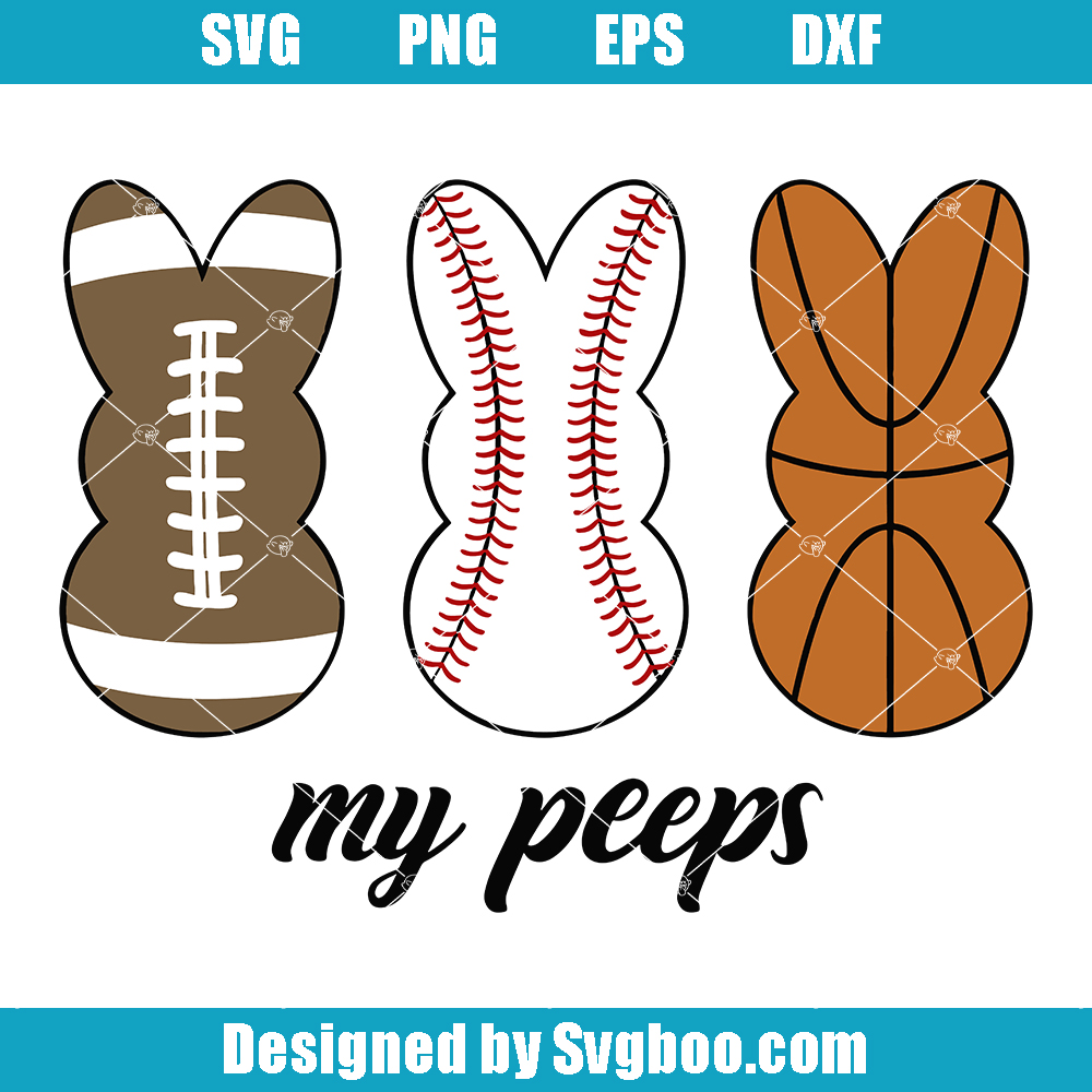 My Peeps Svg, Easter Sports Svg, Happy Easter Svg, Kids Easter Svg My Peeps Svg