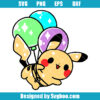 Pikachu with Balloons Svg