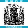 Poseidon on Throne Svg