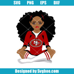 San Francisco 49ers Black Girl Svg