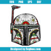 Star Wars Boba Fett Sugar Skull Svg