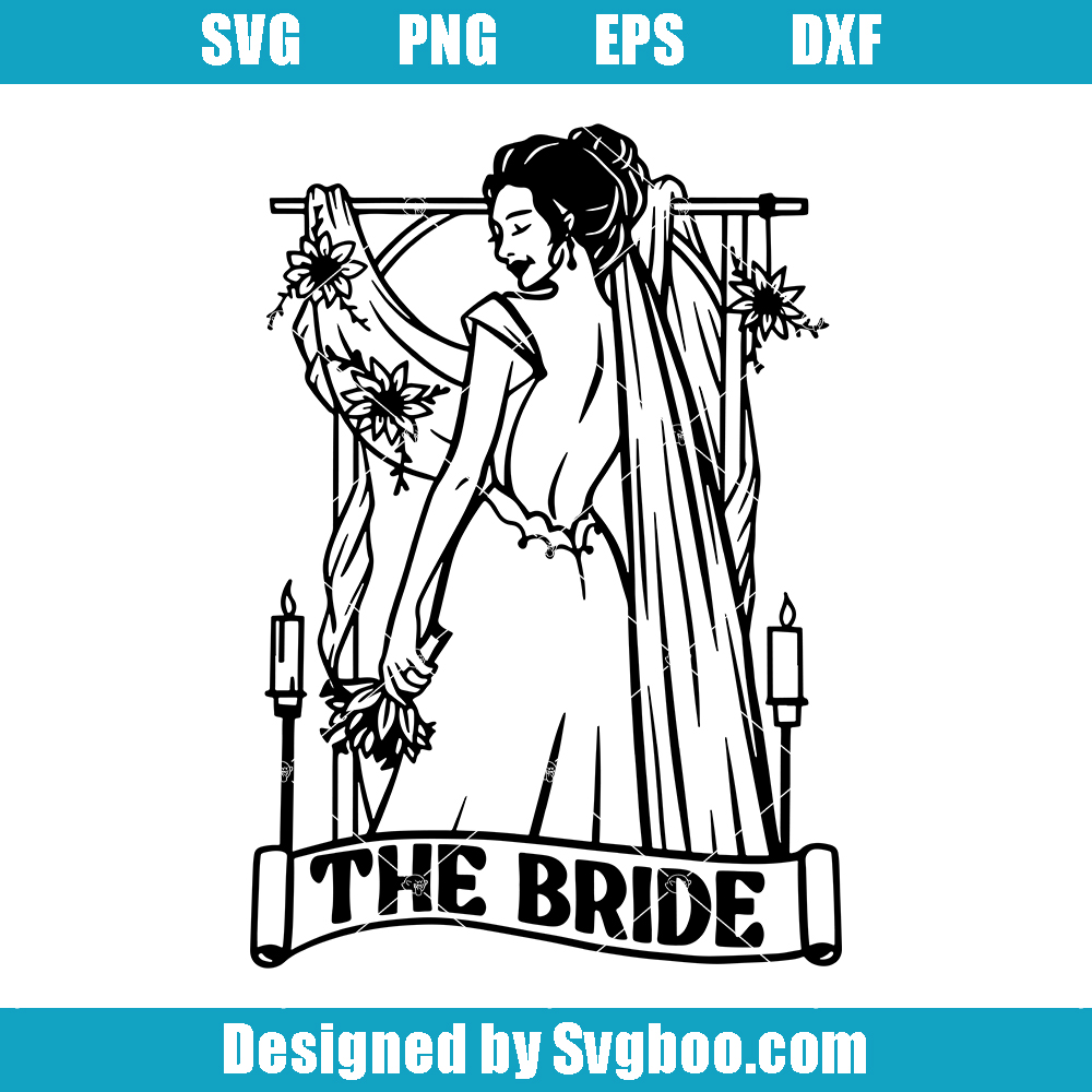 The Bride Svg, Tarot Card Style Svg, Wedding Svg, Bride & Groom Svg The Bride Svg
