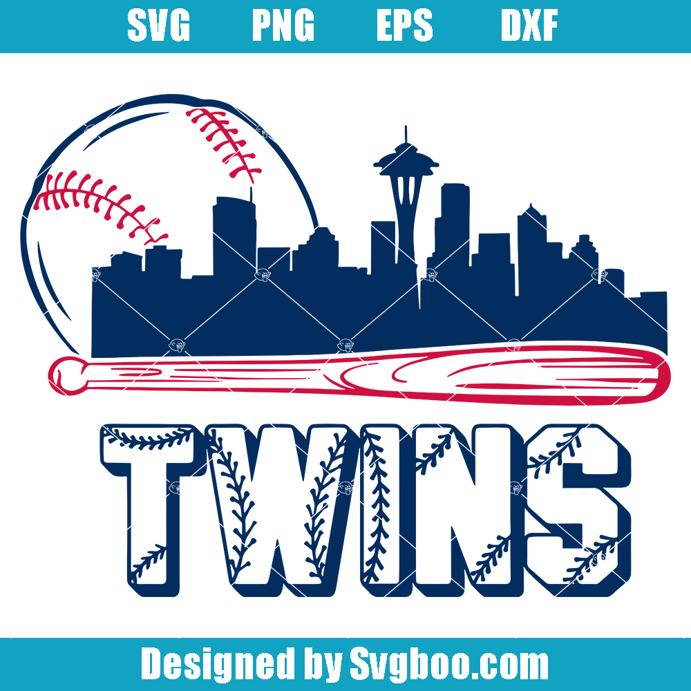 Twins Baseball Logo Svg, Minnesota Skyline Logo Svg