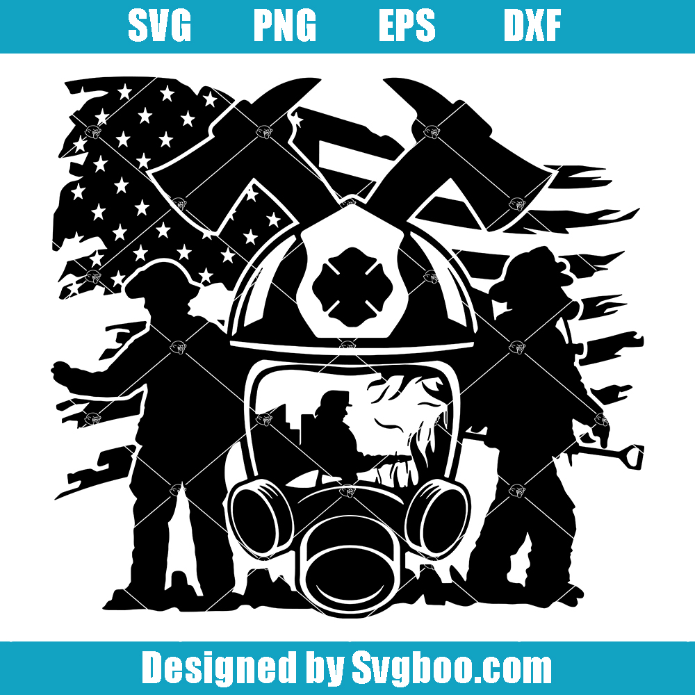 US Flag Fire Fighter Svg, American Fire Fighter Svg, Fireman Svg US Flag Fire Fighter Svg