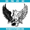 Wolf Paw With Angel Wings Svg