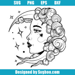 Women Moon Svg