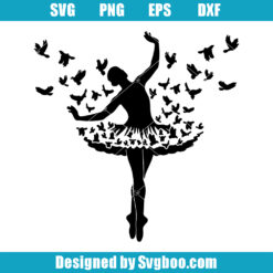 Ballerina Birds Svg