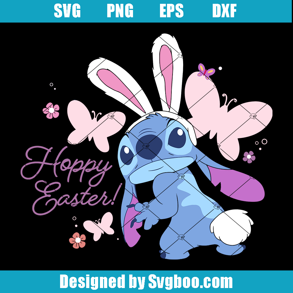 Bunny Egg Hunt Svg, Cute Easter Svg, Colorful Eggs Svg