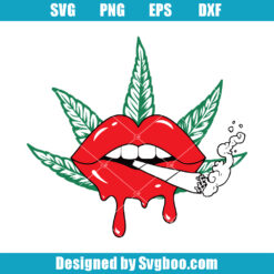 Cannabis Weed Sexy Lips Svg