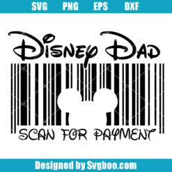 Disney Dad Scan for Payment Svg