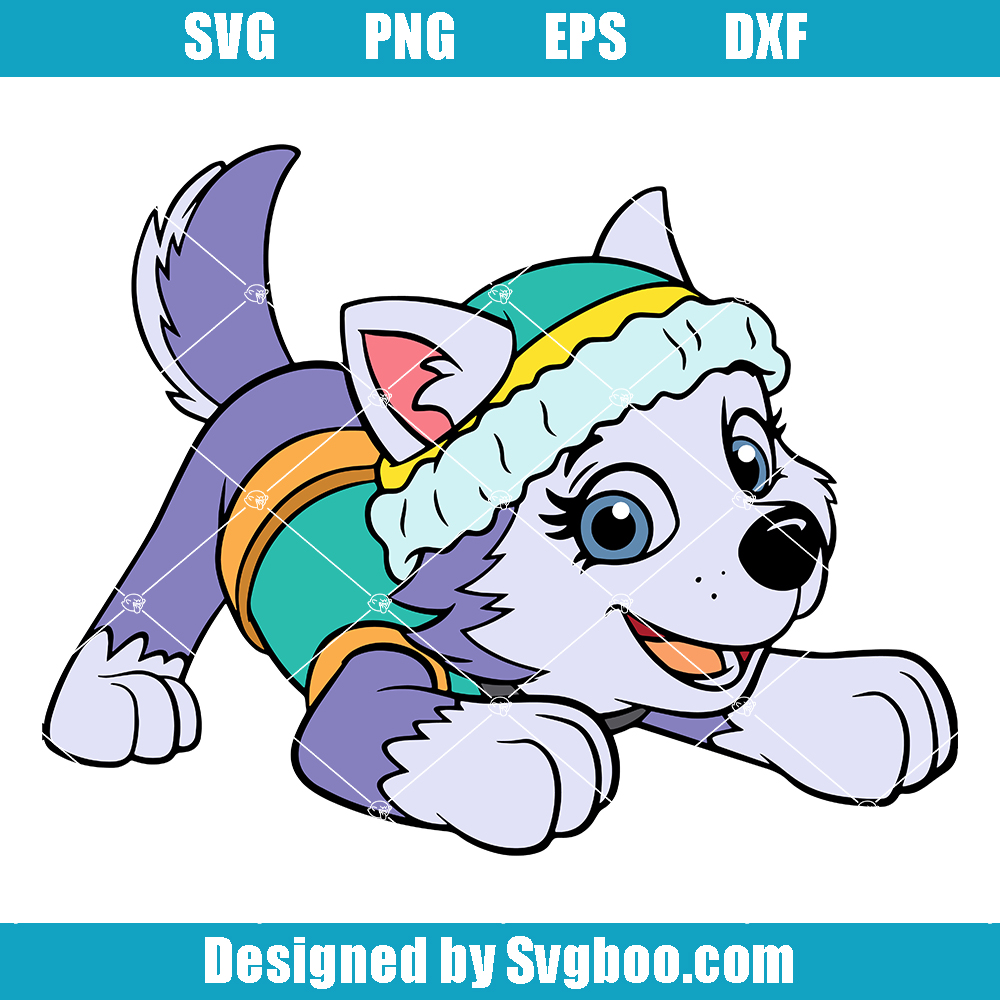 Everest Paw Patrol Svg, Female Husky Dog Svg, Cute Everest Dog Svg Everest Paw Patrol Svg