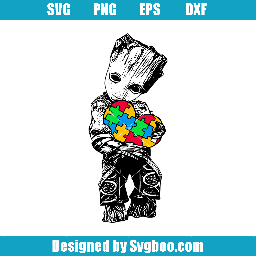 Groot Autism Svg, Baby Groot Svg, I Am Groot Svg Groot Autism Svg