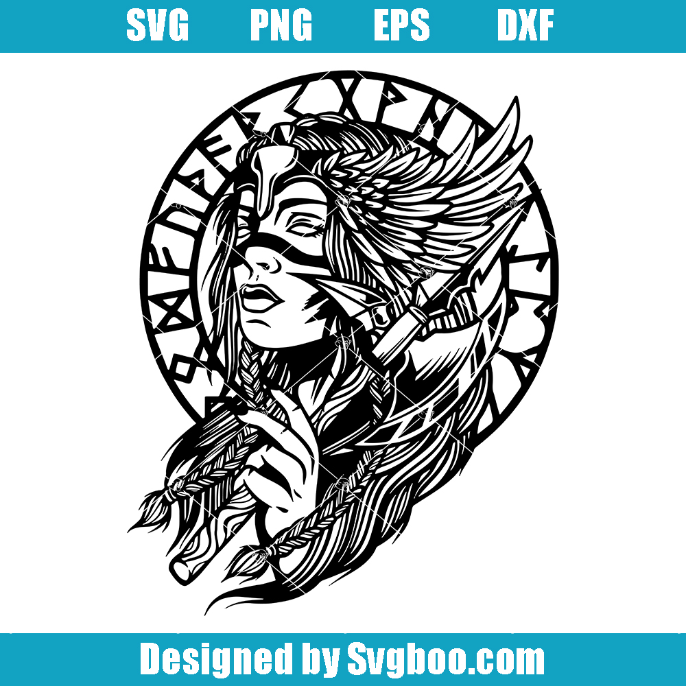 Lady Warrior Norse Mythology Svg, Viking Warrior Svg, Valkyrie Svg Lady Warrior Norse Mythology Svg
