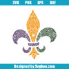 Mardi Gras Fleur De Lis Mandala Svg