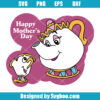 Mother's Day Mrs Pot and Chip Teacup Svg