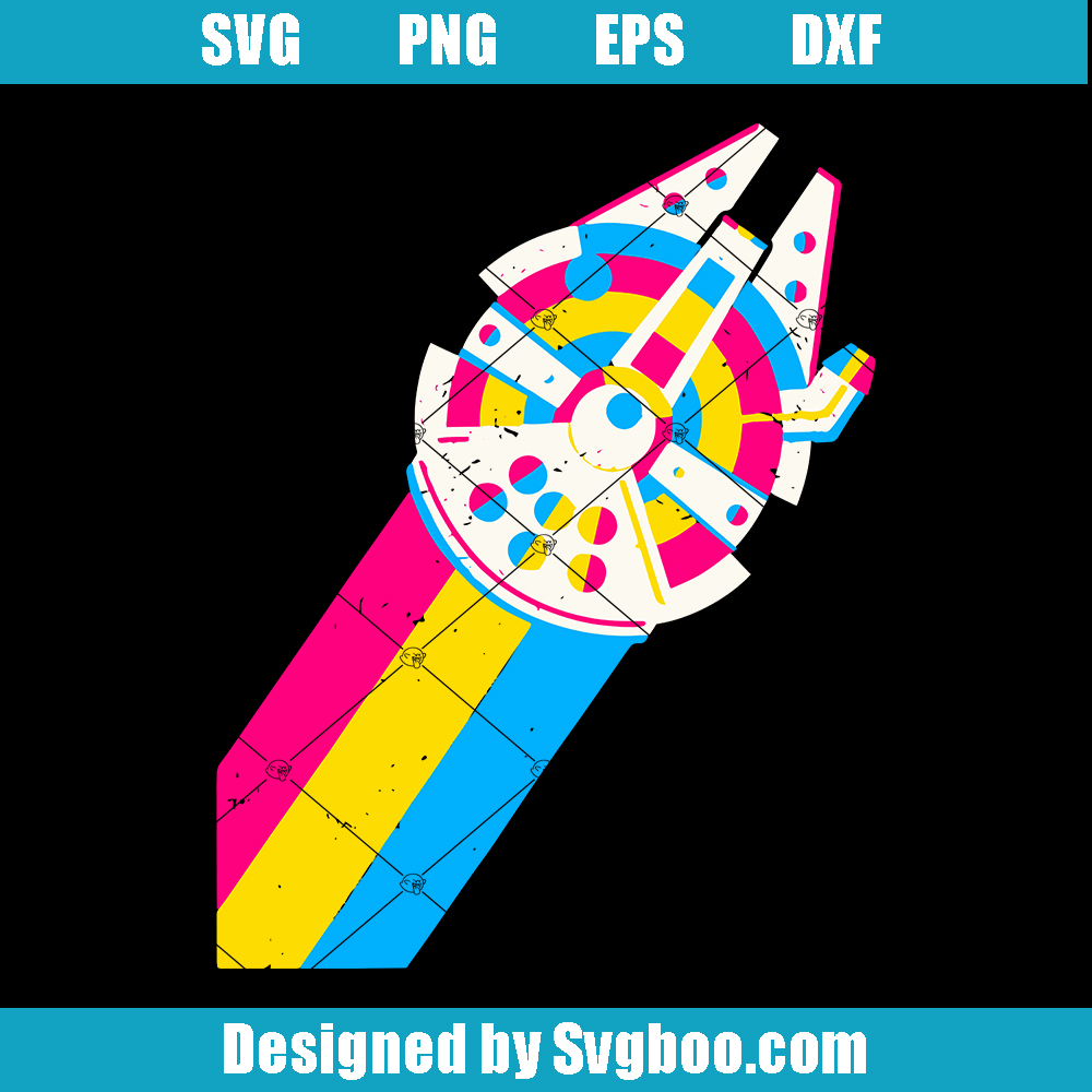 Star Wars Millennium Falcon Gay Bisexual Pansexual Svg, LGBT Support Svg