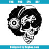 Cool Afro Sugar Skull Svg