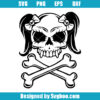 Cute Girl Crossbones Svg