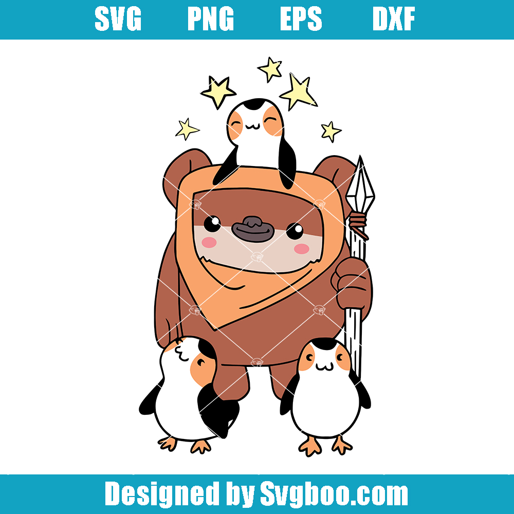 Cute Porgs and Ewok Svg, Star Wars Day Celebration Svg