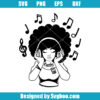 Girl Listen To Music Svg