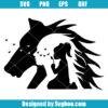 Horse Woman Silhouette Svg