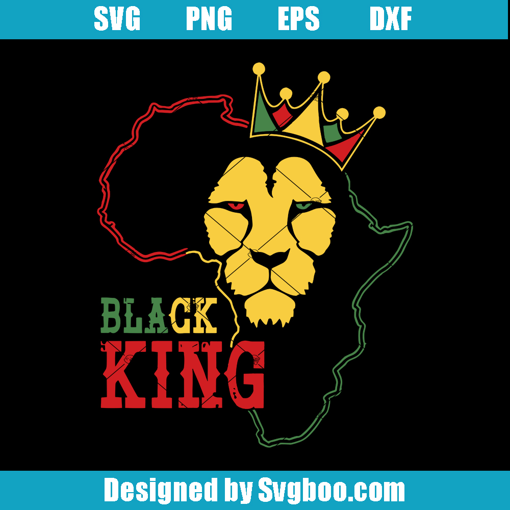 Juneteenth Black King Svg, Rasta Lion Svg, African American Svg