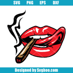 Lips Smoking Svg