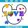 Love Mouse Autism Svg
