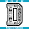 Polynesian Tribal Letter D Svg