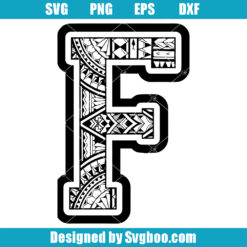 Polynesian Tribal Letter F Svg