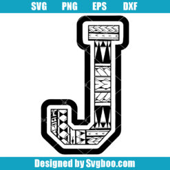 Polynesian Tribal Letter J Svg