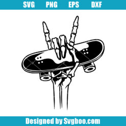 Skeleton Hand Skater Svg