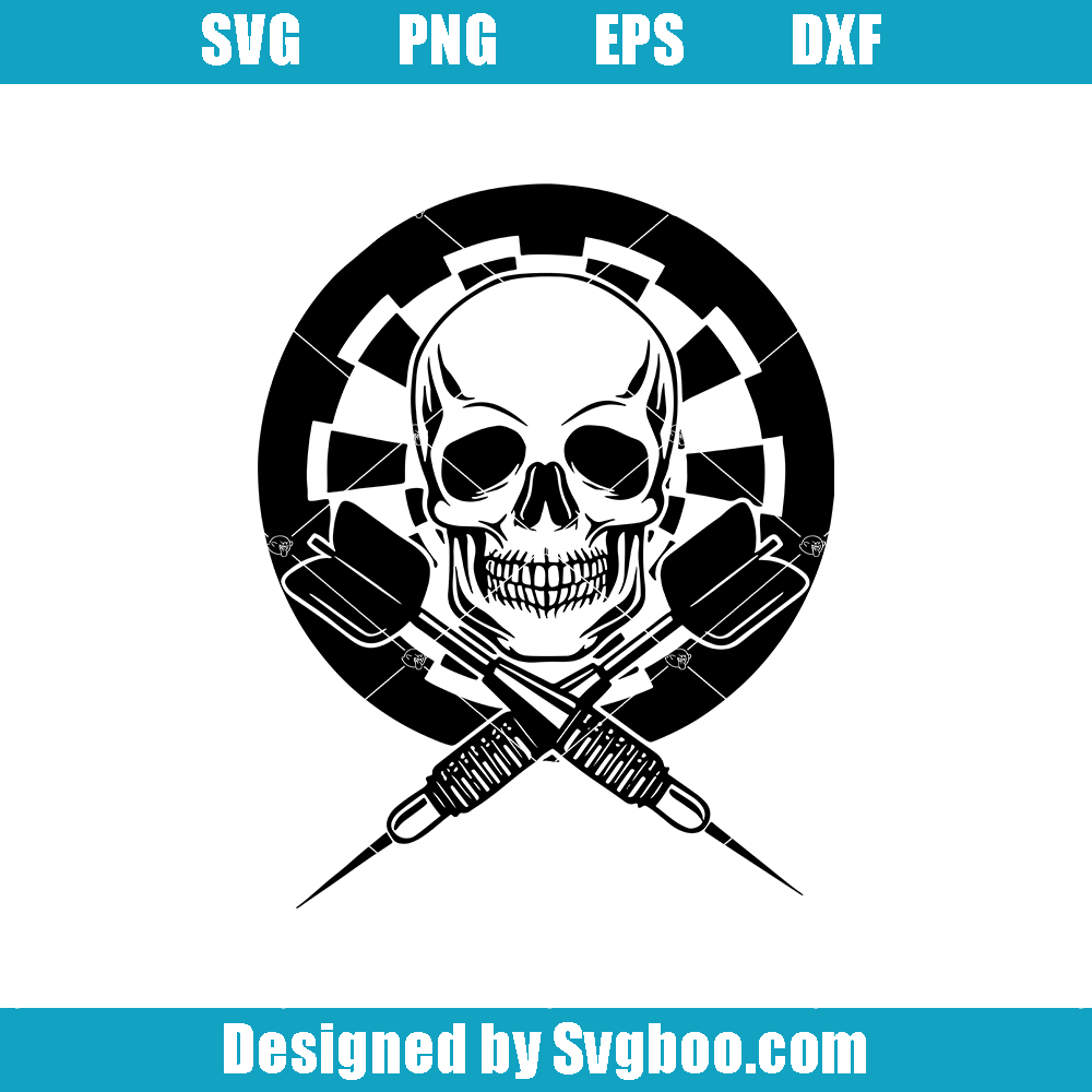 Skull Dartboard Svg, Dart Game Svg Dart Target Svg