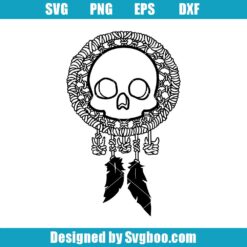 Skull Dream Catcher Svg
