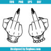 Tattooed Girl Middle Finger Svg