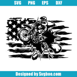 US Dirt Biker Svg