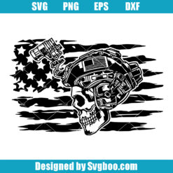 US Night Vision Soldier Skull Svg