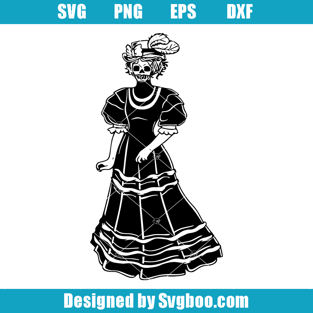 Victorian Skeleton Woman Svg, Gothic Lady Svg, Skeleton Girl Svg Victorian Skeleton Woman Svg
